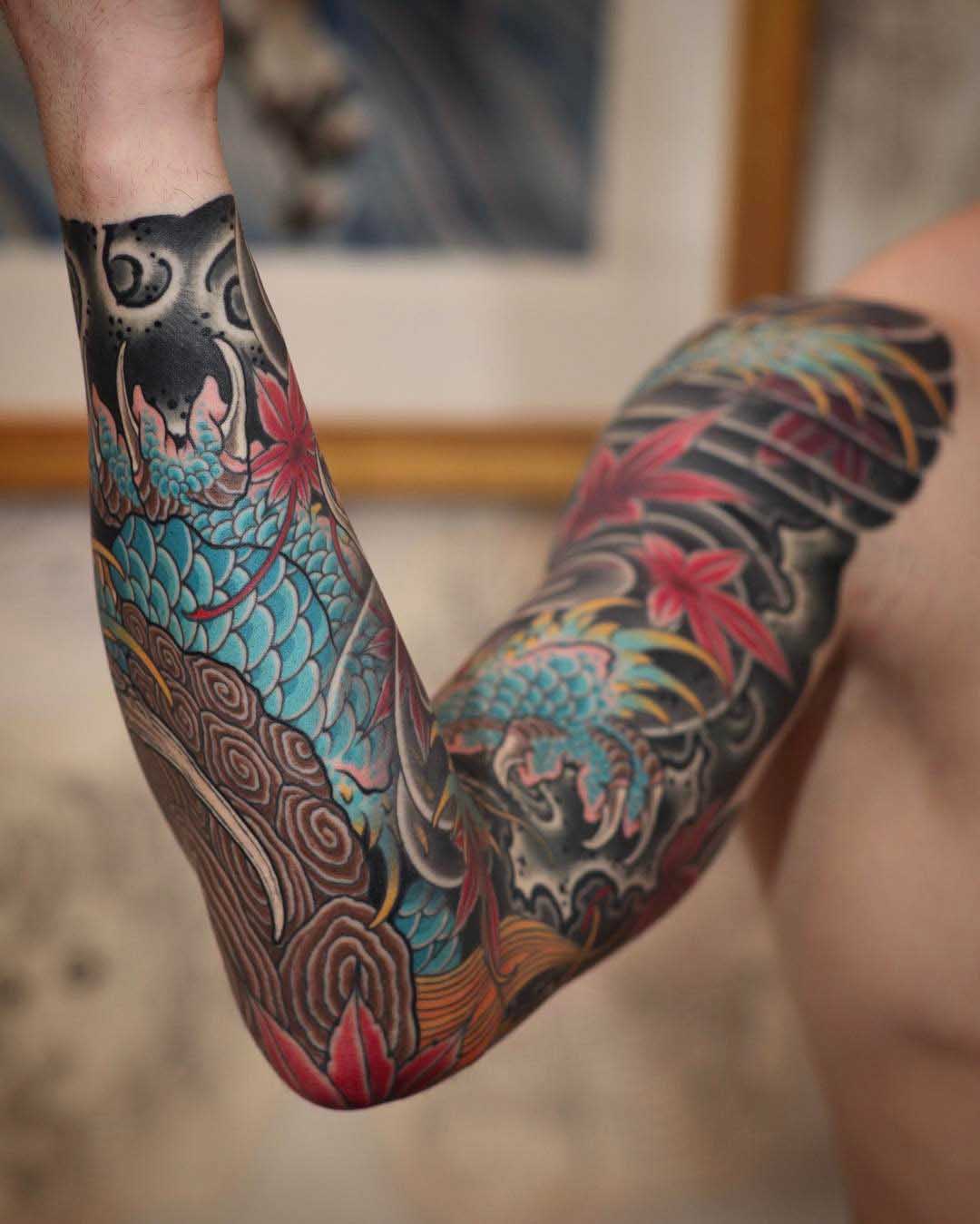 full sleeve japanese tattoo