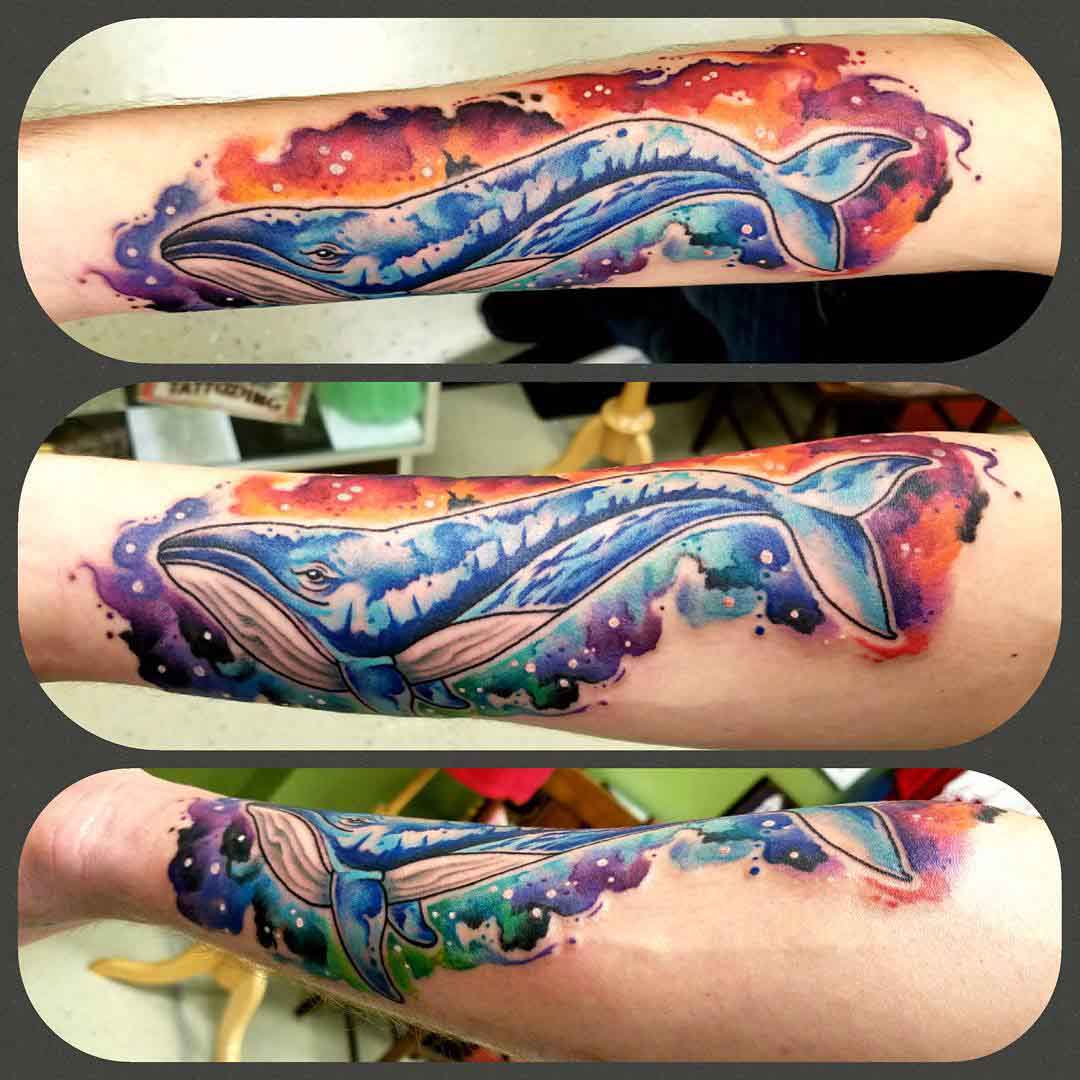 whale tattoo design on arm