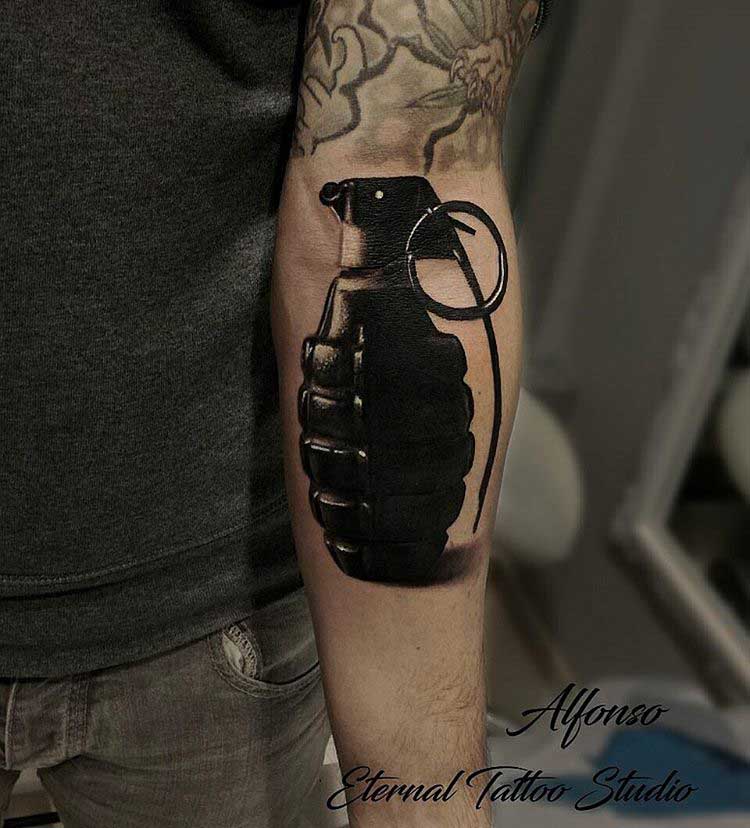 arm tattoo grenade