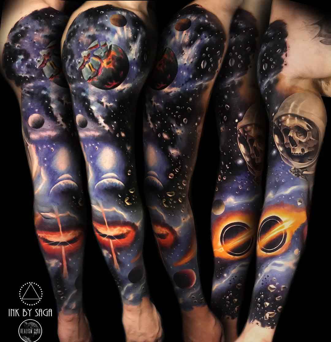 full sleeve tattoo space