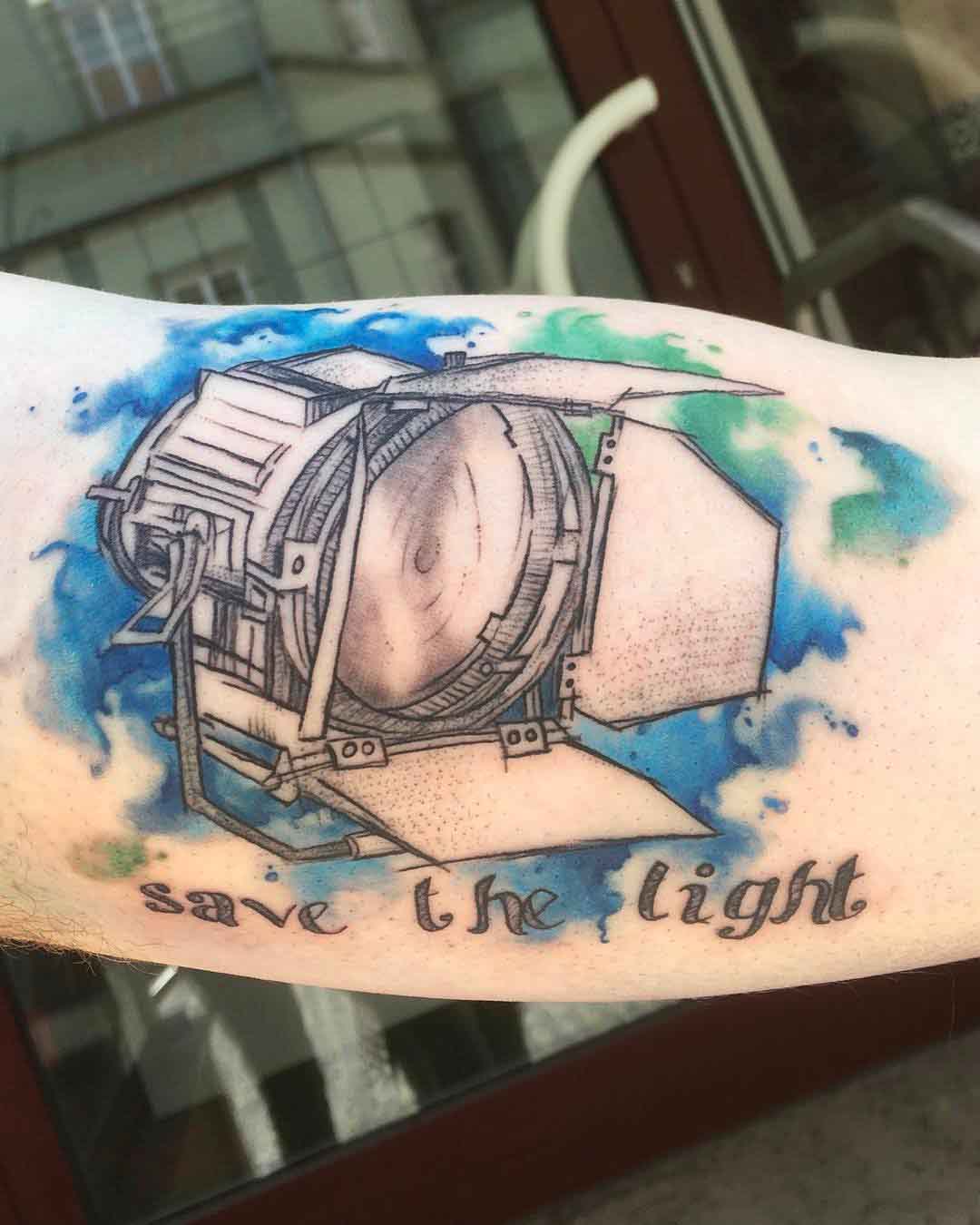 watercolor light tattoo