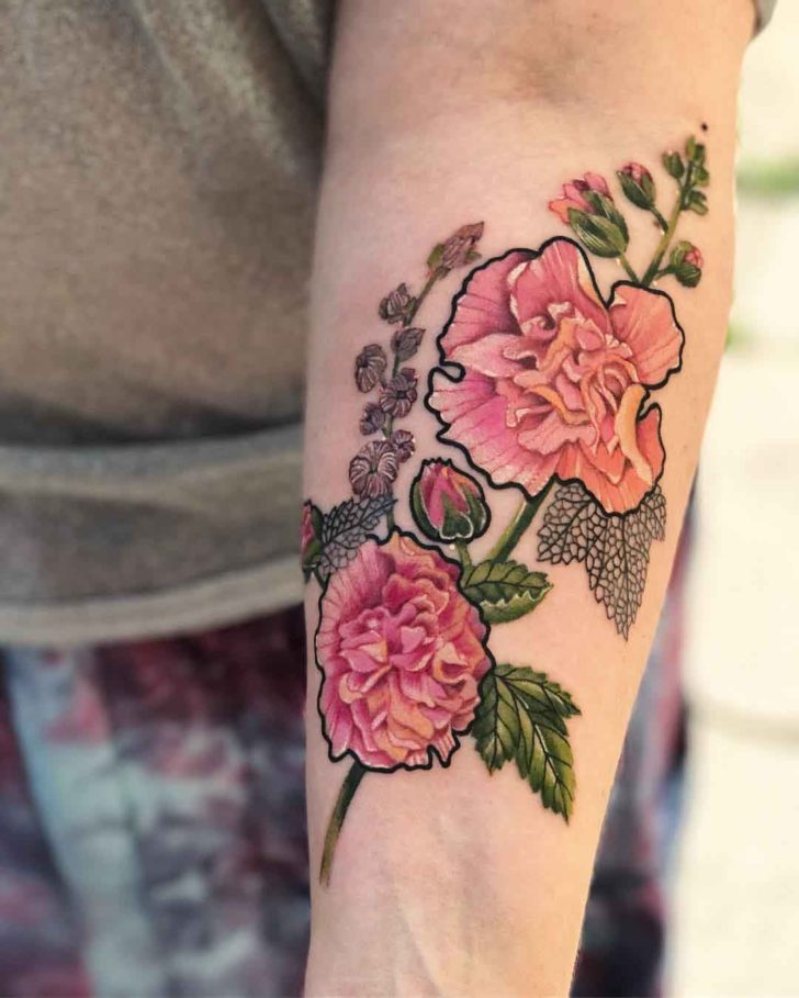 Alcea Rose Tattoo - Best Tattoo Ideas Gallery