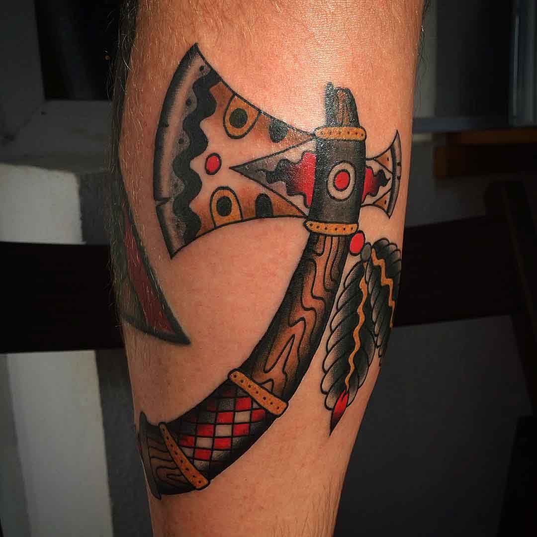 Axe tattoo neotraditional style