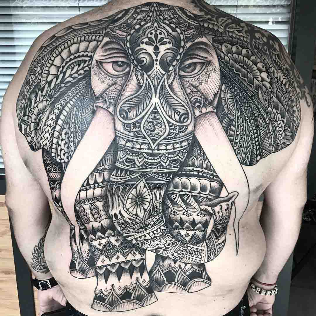 back tattoo elephant tattoo mehendi