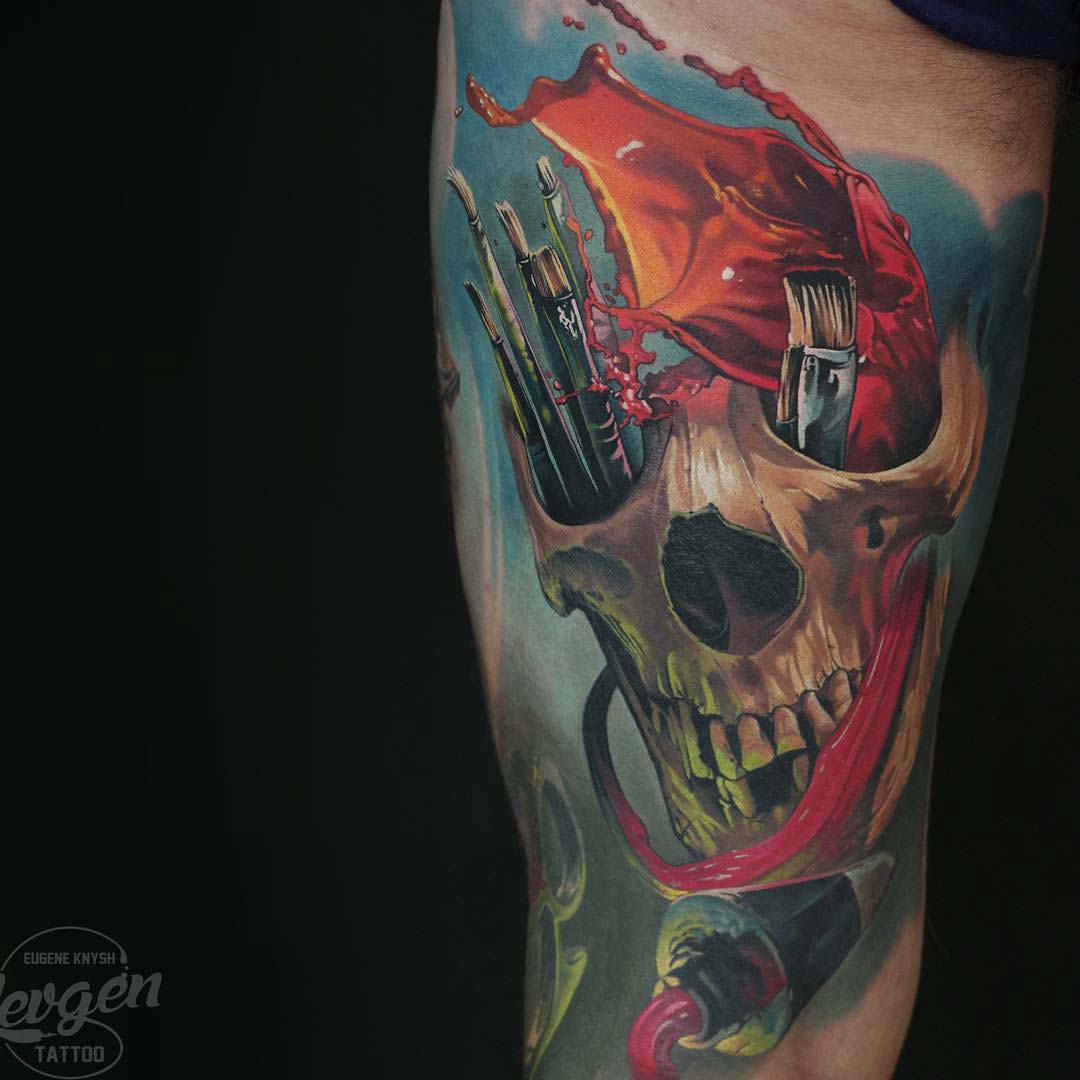skull tattoo painter