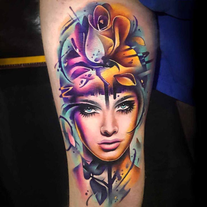 Rose Bud Girl Tattoo | Best Tattoo Ideas Gallery