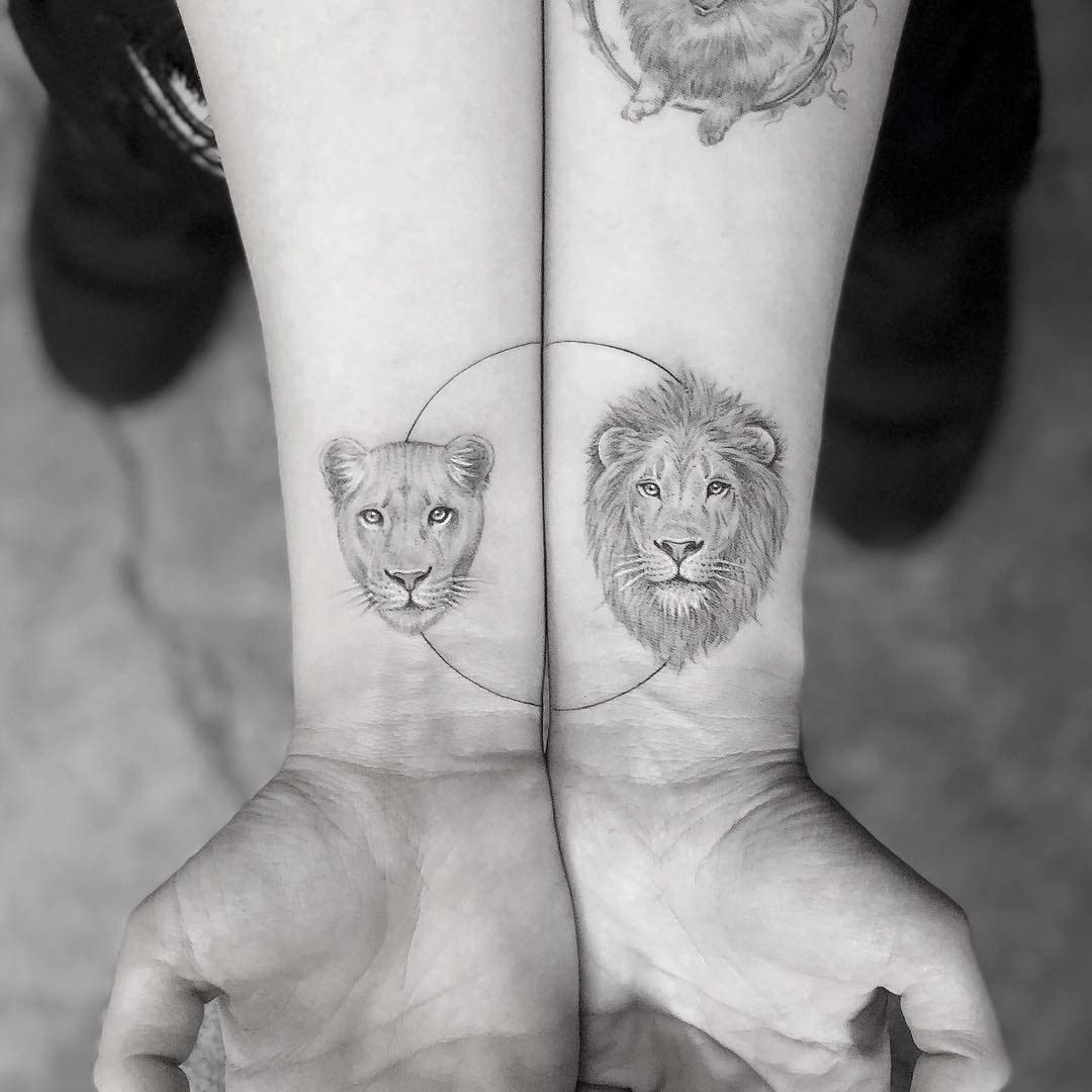 lion tattoos on wrist
