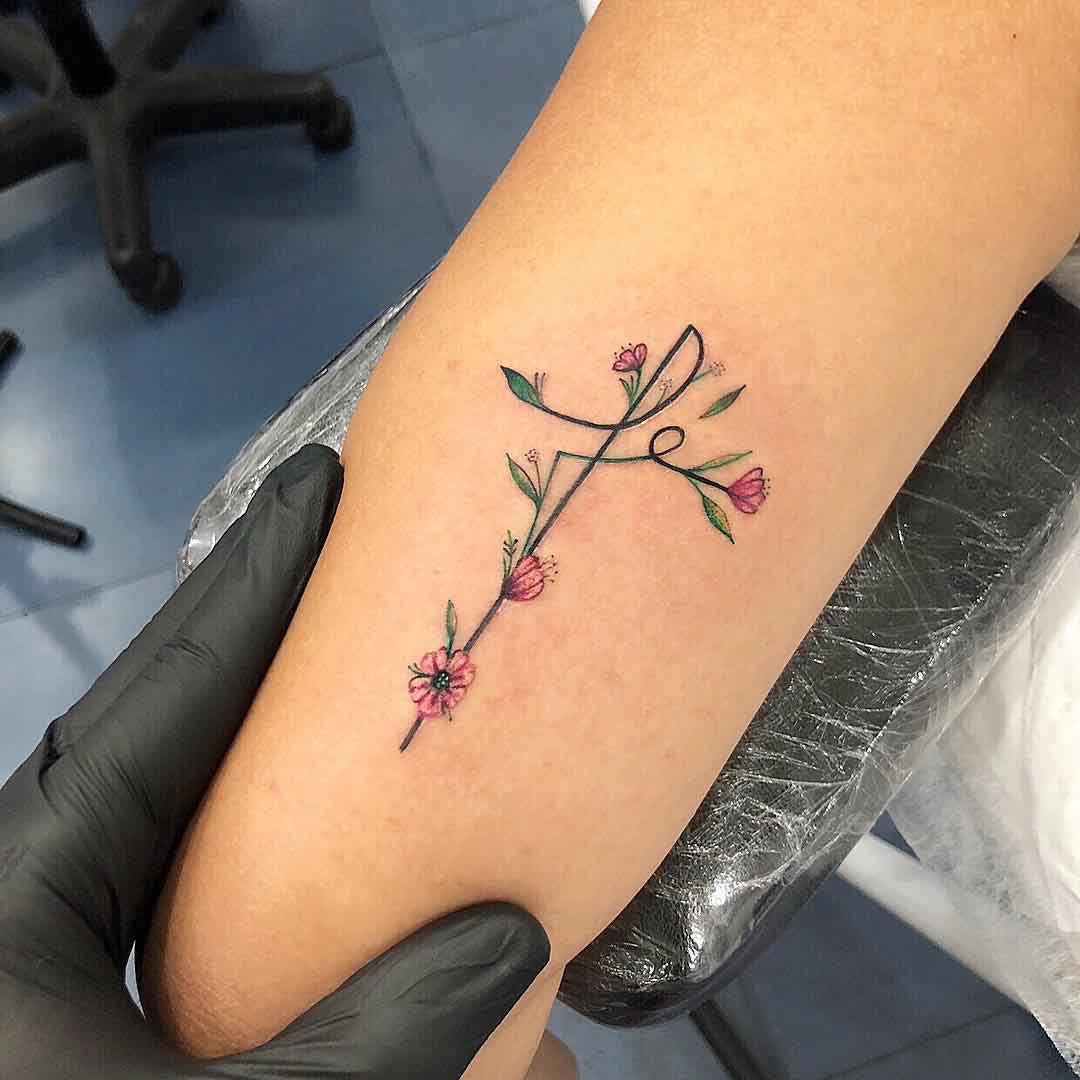small floral tattoo