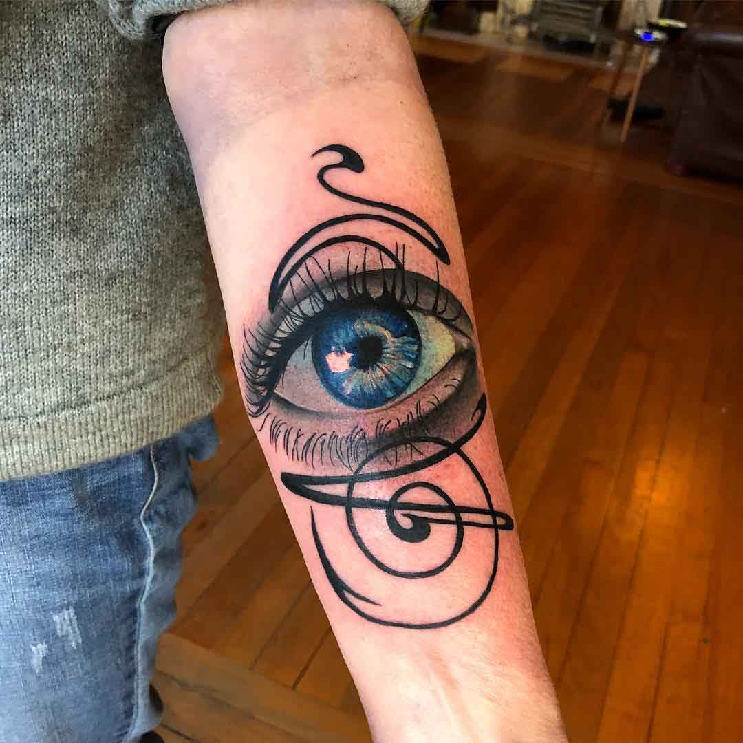 forearm tattoo eye