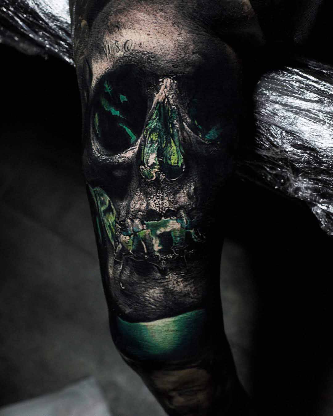 skull tattoo green lantern