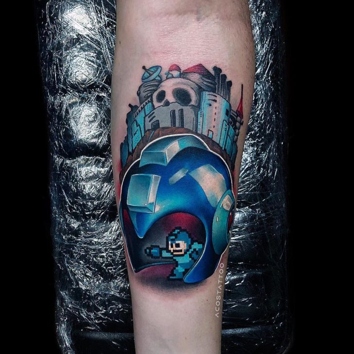 Megaman Tattoo On Arm - Best Tattoo Ideas Gallery