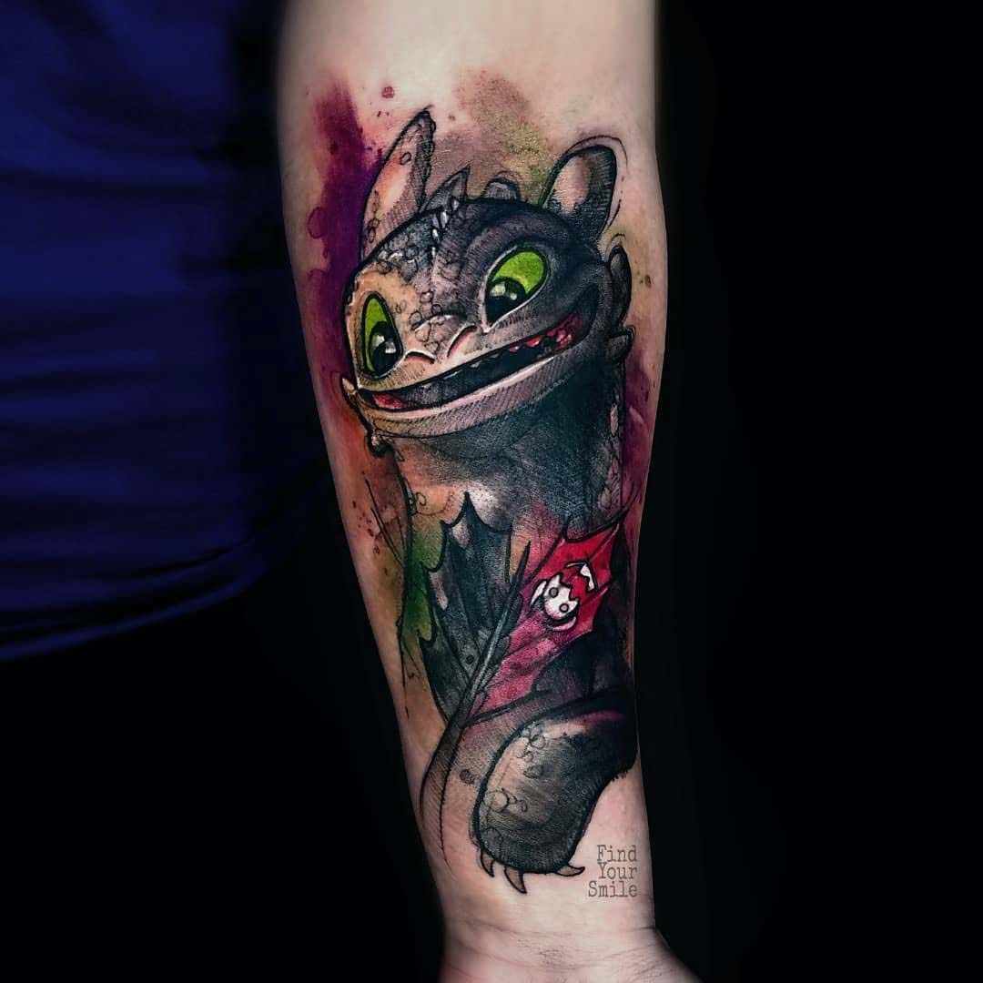 Skintricate Tattoo Company on Instagram Toothless done by Hollywood  hllywdhomicide Hollywoods books are always open and he loves doing fun  projects of all sizes Book your