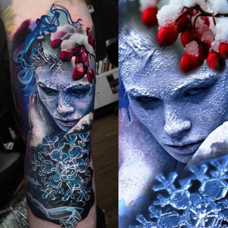 Frozen Portrait Tattoo | Best Tattoo Ideas Gallery