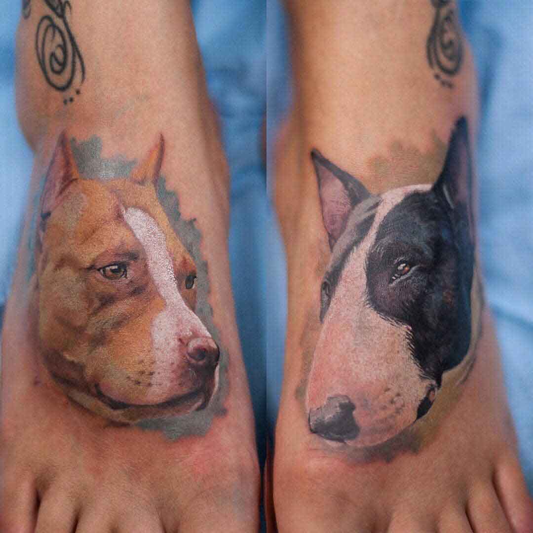 foot tattoos dogs