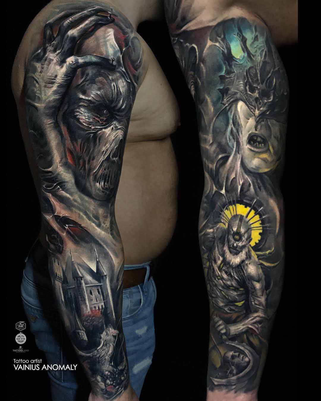 tattoo sleeve evil