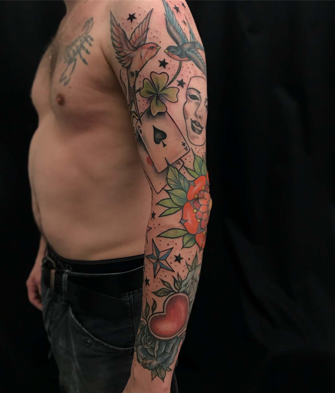 tattoo sleeve traditional