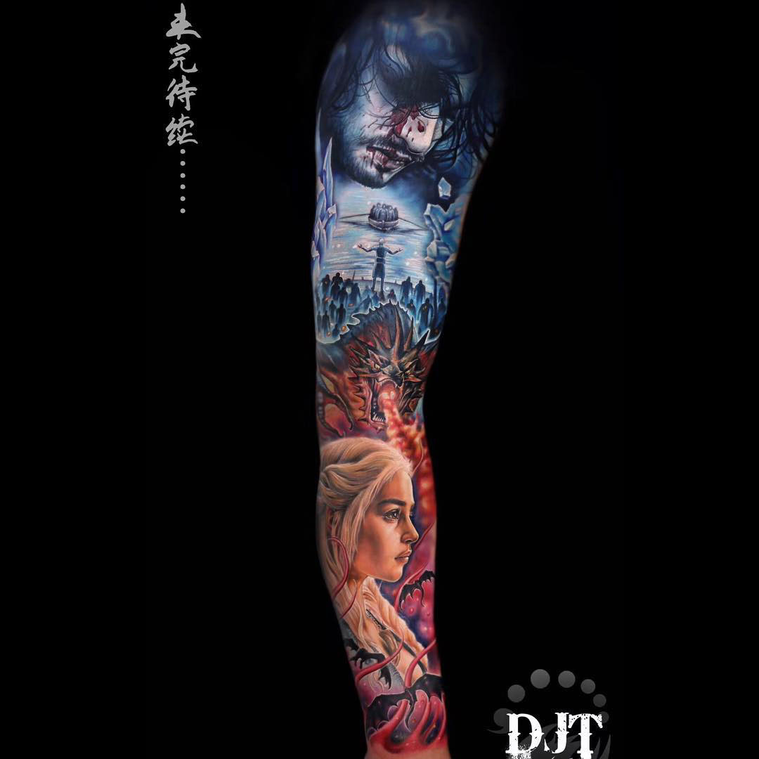 tattoo sleeve game of thrones