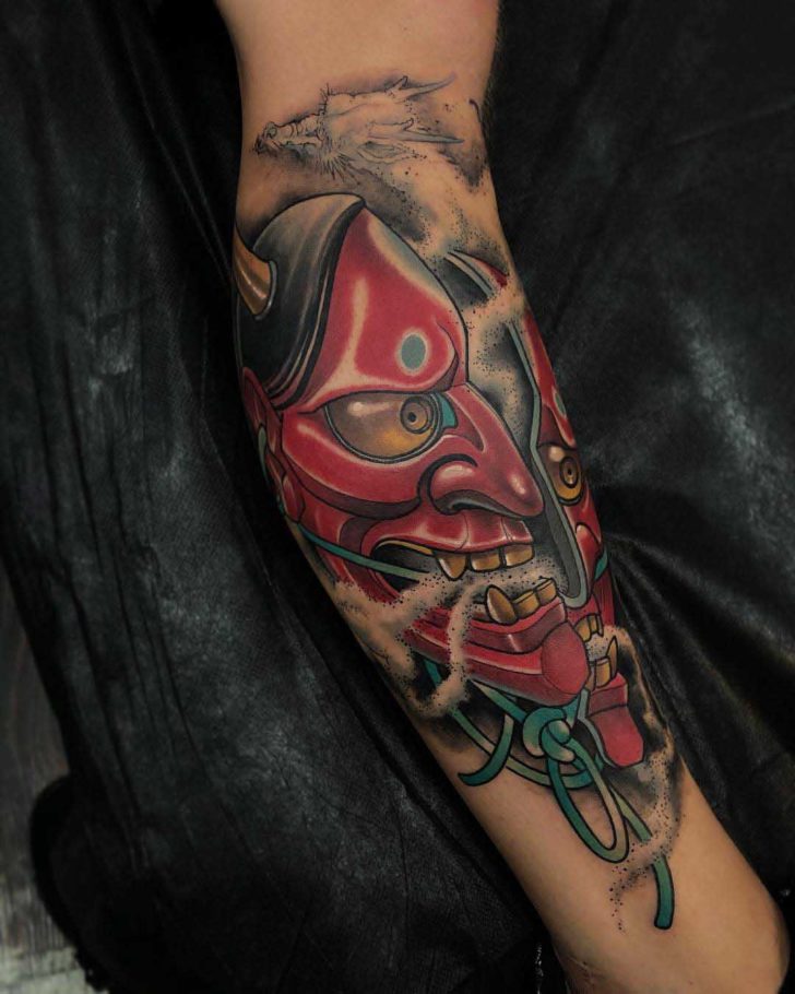 Half Hannya Mask Tattoo Best Tattoo Ideas Gallery