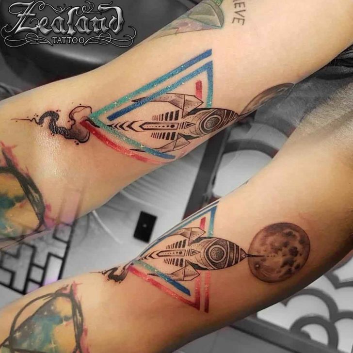 Vintage Rocket Ship Tattoo - Best Tattoo Ideas Gallery