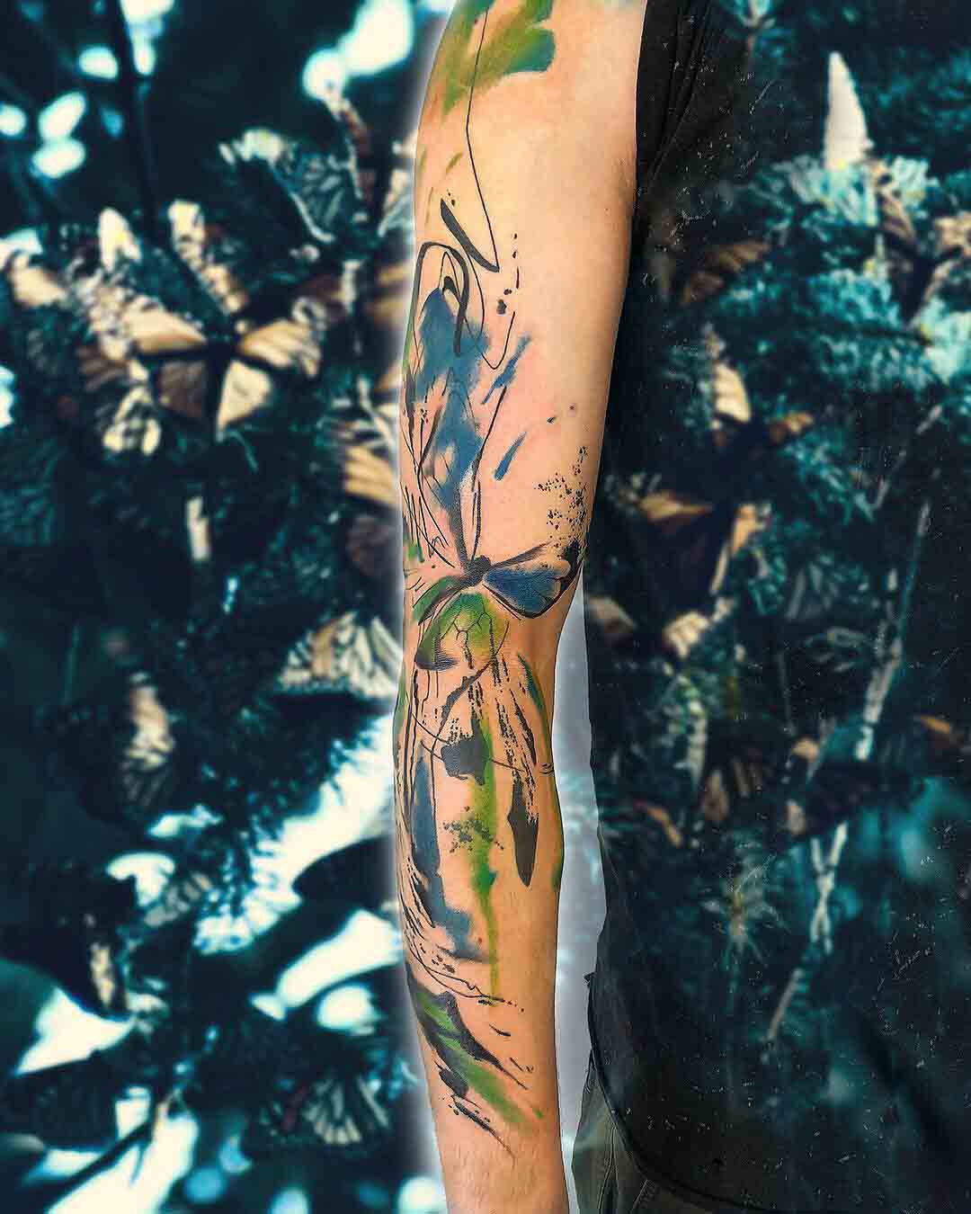 tattoo sleeve butterfly