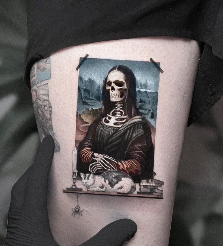 Mona Lisa Tattoo Skeleton - Best Tattoo Ideas Gallery