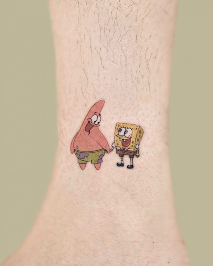 50 EyeCatching Spongebob Squarepants Tattoo Ideas For Both Men And Women   Psycho Tats
