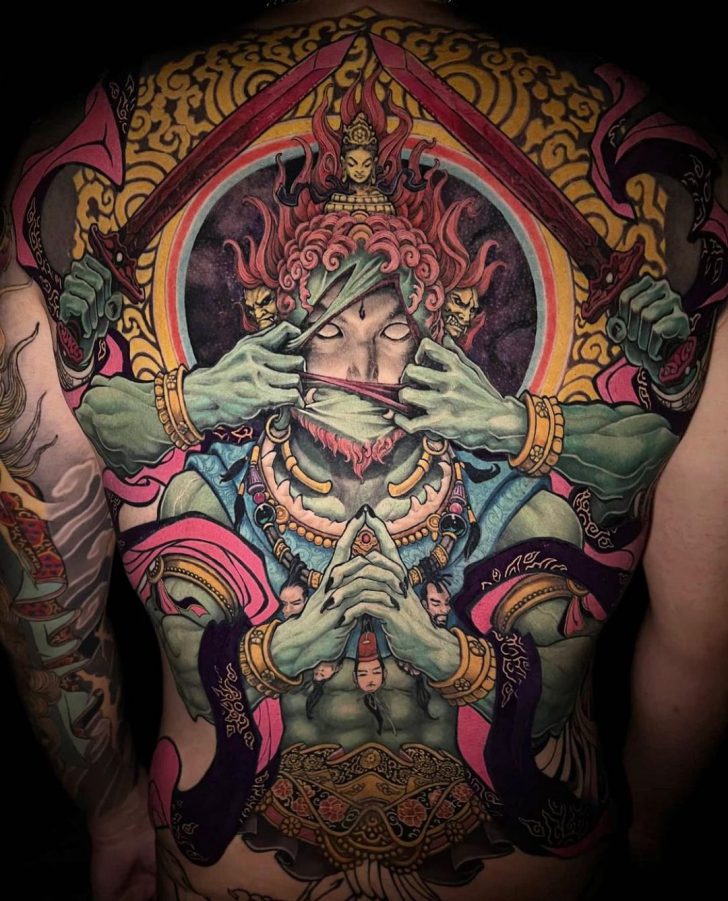 Evil Ganesha Tattoo on Back - Best Tattoo Ideas Gallery