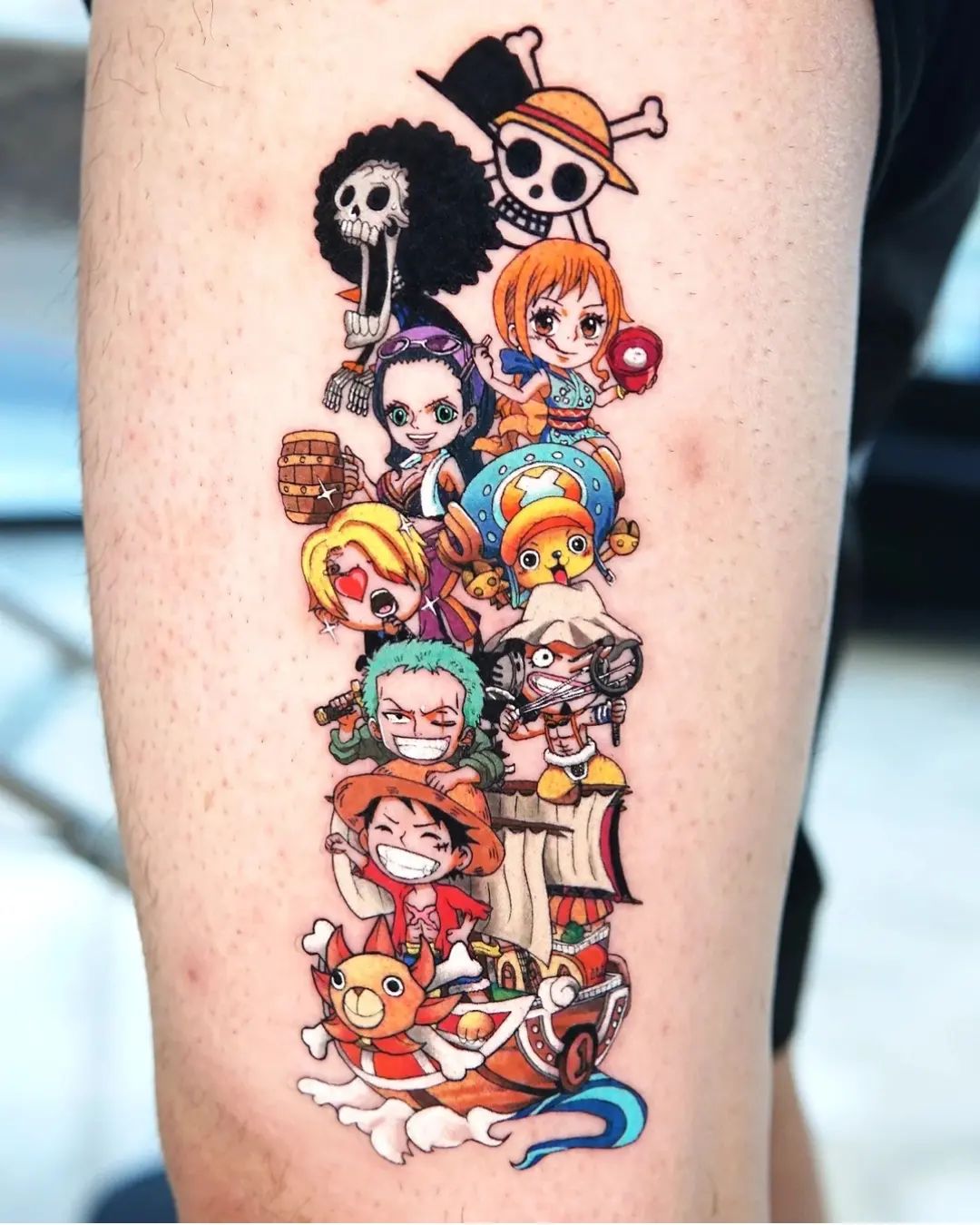 Tattoo of One Piece Skulls Pirates