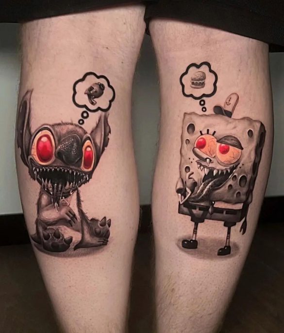 Mens Womens Waterproof Temporary Arm Calf Tattoo Sticker Fake Tatoo Body  Art | eBay